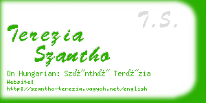 terezia szantho business card